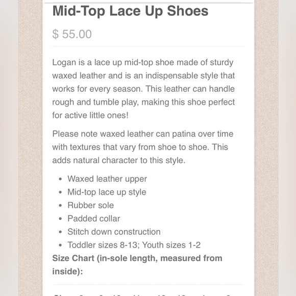 L’Amour Size 13 Navy Logan lace up mid-top shoe - Picture 8 of 8